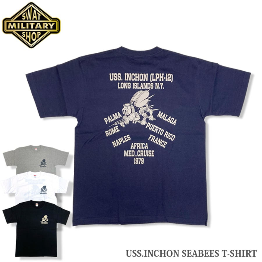 SWAT ORIGINAL USS.INCHON SEABEES T-SHIRT 【メール便：送料無料】