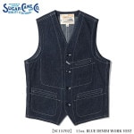 SUGAR CANE & Co. 11oz. BLUE DENIM WORK VEST SC15702