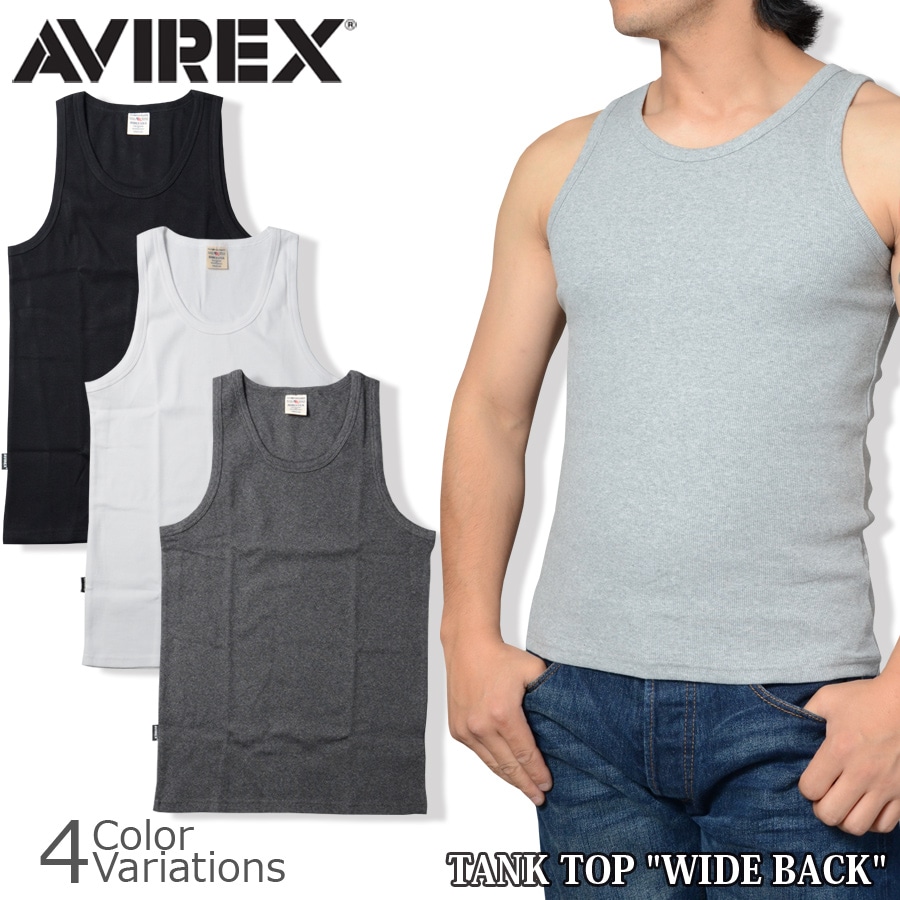 AVIREX(アビレックス) TANK TOP "WIDE BACK" デイリー タンクトップ ワイドバック 【メール便】