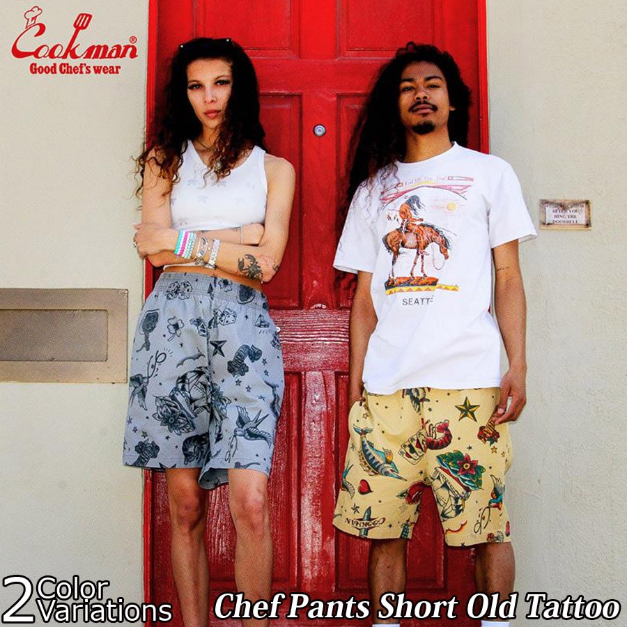 Cookman Chef Pants Short Old Tattoo 