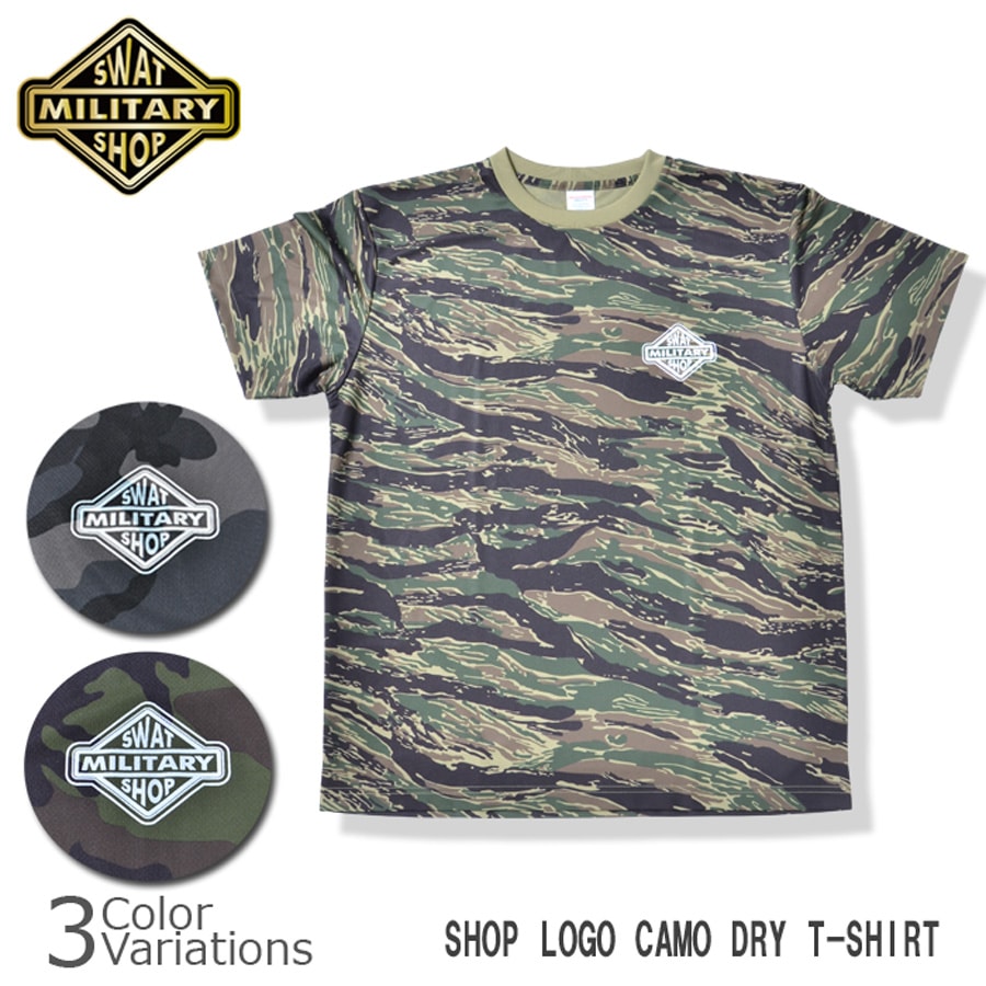 SWAT ORIGINAL SHOP LOGO CAMO DRY T-SHIRT ショップロゴ カモ ドライ【メール便：送料無料】