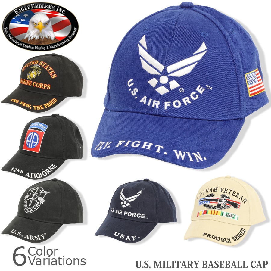Eagle Emblems, Inc. U.S. MILITARY BASEBALL CAP ベースボールキャップ 