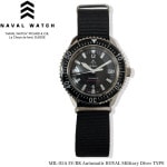 MILITARY GOODS NAVAL WATCH MIL.-05A SV/BK Automatic ROYAL Military Diver TYPE 