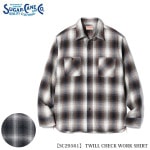 SUGAR CANE & Co. TWILL CHECK WORK SHIRT SC29561