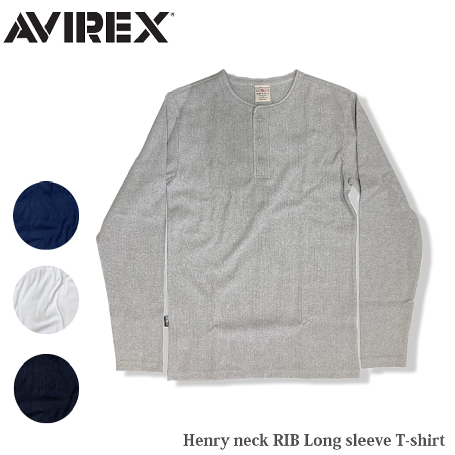 宗6153482 M 白黒各1 ミリタリーショップ専門店 SWAT | AVIREX(アビレックス) Henry neck