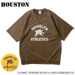 HOUSTON POWDER WASH S/S SWEAT(BROOKLYN) �ѥ����������å��� Ⱦµ�������å� 22389
