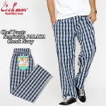 Cookman �����եѥ�� Chef Pants Semiwide PALAKA Check Navy 
