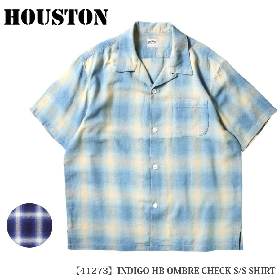 ミリタリーショップ専門店 SWAT | HOUSTON INDIGO HB OMBRE CHECK S/S