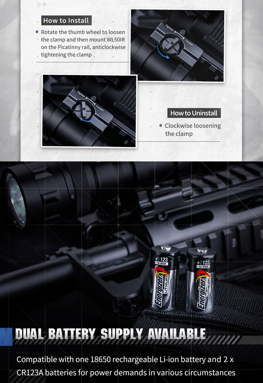 NEXTORCH WL50B IR タクティカルライト ミリタリーショップ専門店 SWAT | NEXTORCH（ネクストーチ） WL50B IR