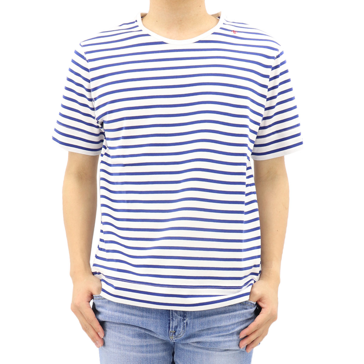 ������T-SHIRT �ܡ����� ���롼�ͥå�  T����� SL160002 NAVY��WHITE�ʥͥ��ӡ��ߥۥ磻�ȡ�