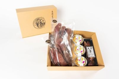 熟成!!蜜芋♪ねっとり甘い蜜焼き芋(400ｇ×2)・半熟スイートポテト(120ｇ×3)・大学芋(200g)セット