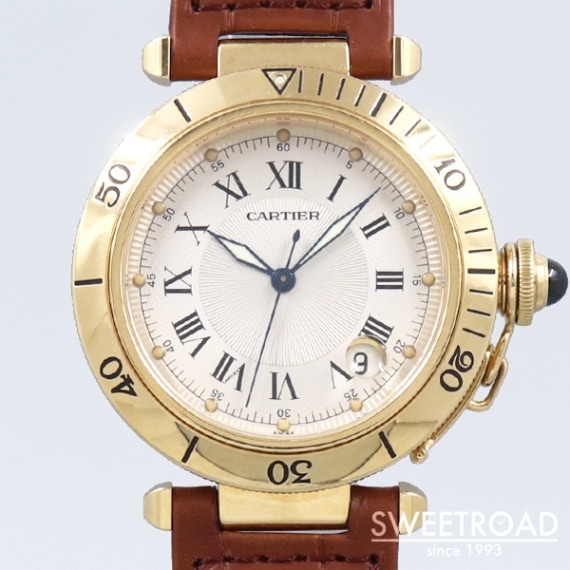 銀座店【CARTIER/カルティエ】パシャ・38mm/18KYG/Ref.1027/W3007456/w-25894gnz