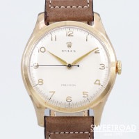  ロレックス 9KPG DS&S ラージケース ノンオイスター Cal.1215 1950年代 w-25815gnz