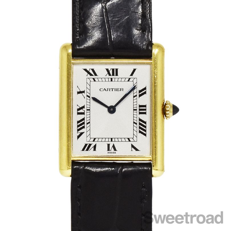 ヴィンテージCartier時計 Cartier 81002 1980s 18KYG Vendome Louis Cartier Swiss Letter White