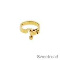 ティファニー フックアンドアイ フラットワイヤーリング 11号 18KYG 