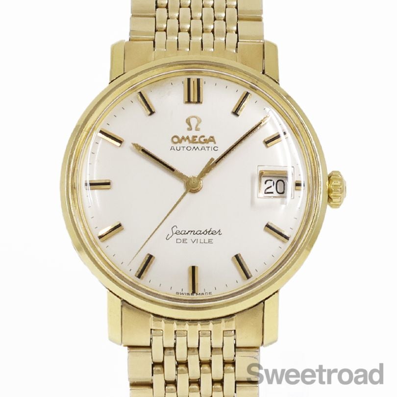 稼働 オメガ OMEGA デ・ヴィル De Ville ヴィンテージ ゴールド De Ville Prestige 42 mm, スティール - イエローゴールド