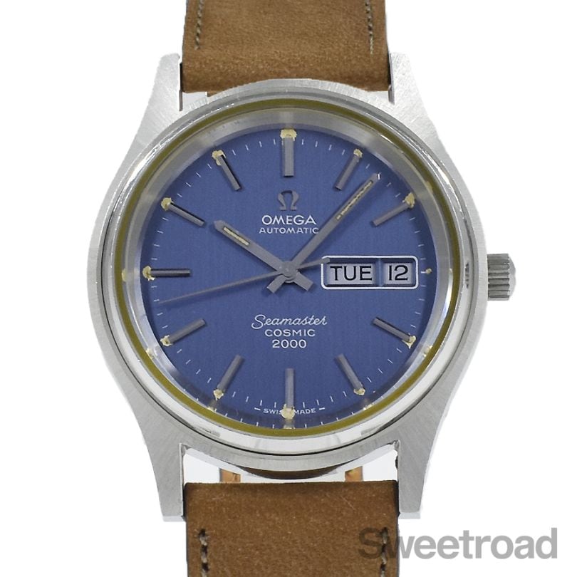 カスタム品　機械式のようなクォーツに換装　ビンテージ風　ハニカムダイヤル仕様 カスタム品 機械式のようなクォーツに換装 ビンテージ風