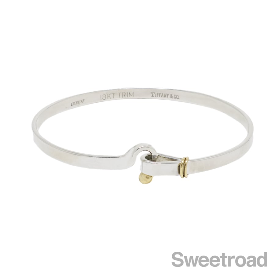 美品 VINTAGE TIFFANY フック&アイ バングル