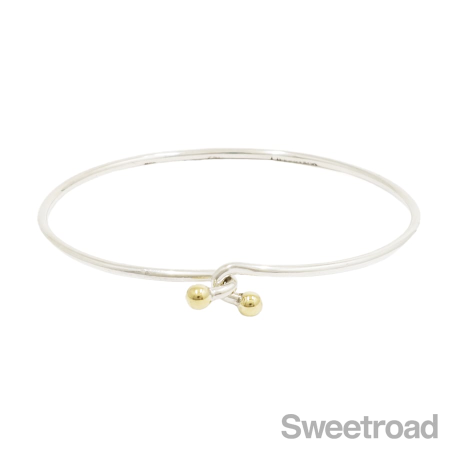 TIFFANY&Co. フック&アイ 18金コンビ バングル ティファニー フックアンドアイ ダブルアイバングル | スイート