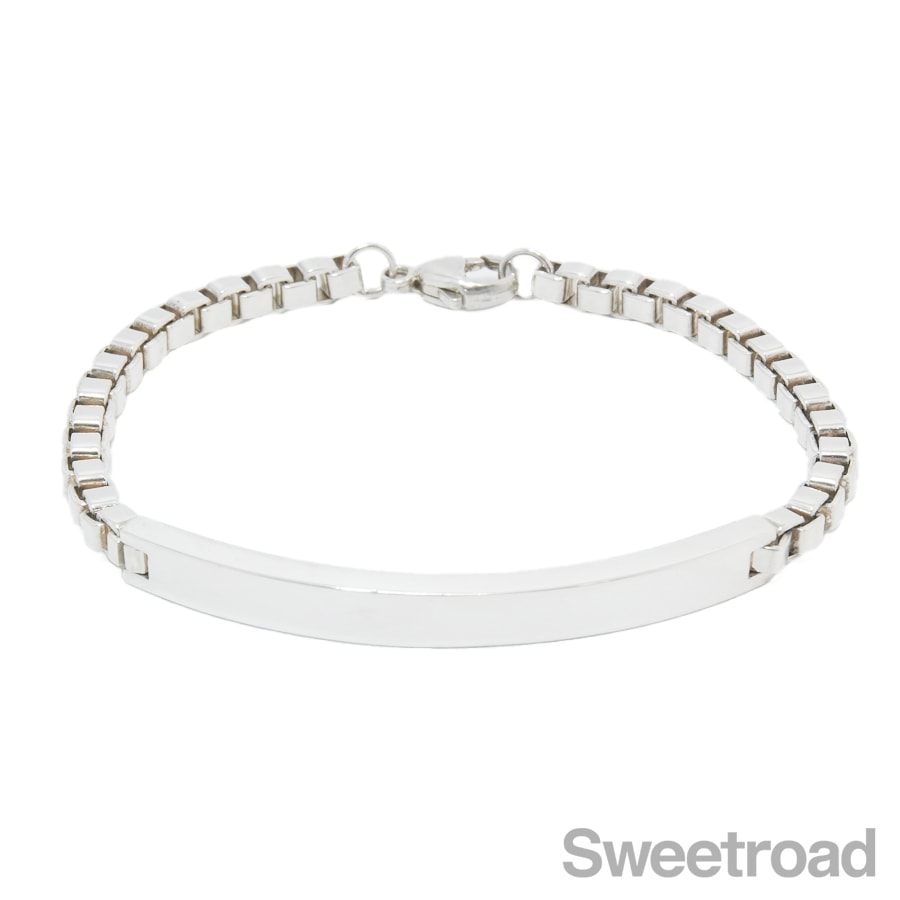 美品✨ティファニー　ブレスレット　ベネチアンリンク　IDプレート　ベネチアン ティファニー TIFFANY&CO. ベネチアンリンク ID ブレスレット