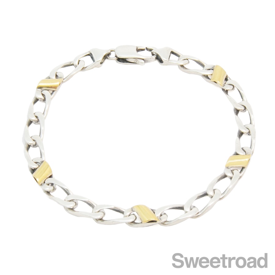 ヴィンテージ ティファニー ボール マルチ ストーン ブレスレット TO117 VINTAGE TIFFANY & CO. Twist Circle Link Bracelet Sterling