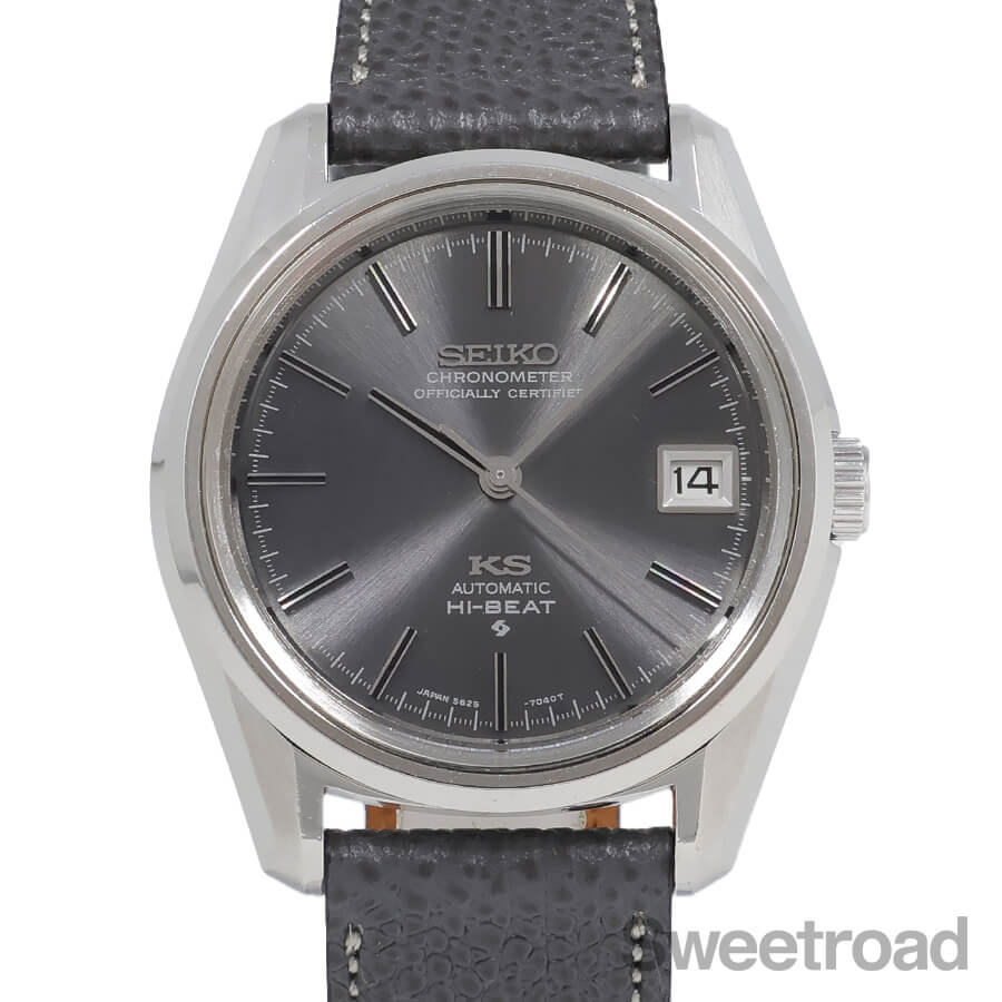 新品電池 稼働品 SEIKO キングクォーツ スクエア デイト メンズ