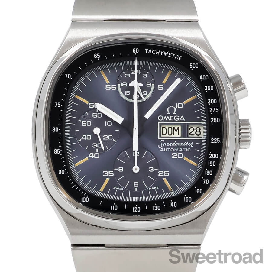 TVスクリーン スピードマスター風 ブラックダイヤル オメガ スピードマスター TVスクリーン Ref.176.0014 1975-76年製