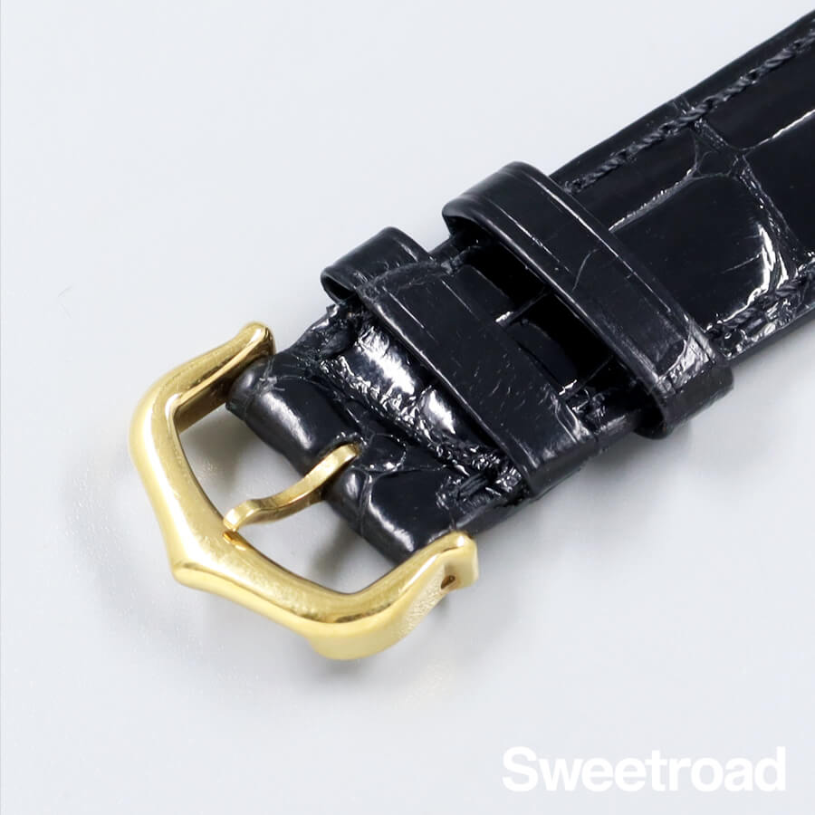 【新品】Delugs カルティエタンクLMサイズ用ウォッチストラップセット Matte Black Alligator Strap for Cartier Tank – Delugs