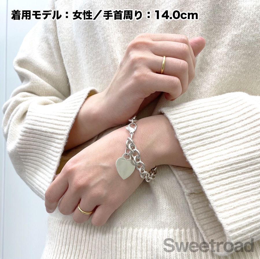 ず*ー様 Tiffany & Co. ハートチャームブレスレット クリーニング済 Tiffany & Co. ハートチャーム ブレスレット