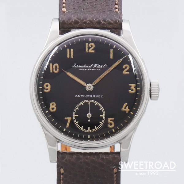 IWC cal.83 32.5ミリ シリンダーケース　ブラック文字盤　1942年 IWC Cal.83 ブラックミラー 1942年製 w-28484 | スイートロード