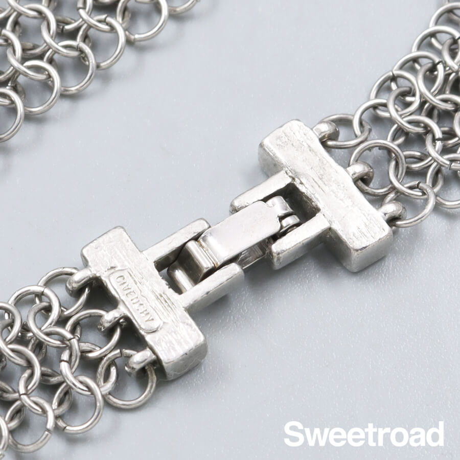 ビンテージ　ブレスレット Vintage Mexican Silver Dual Chain Bracelet Toggle Clasp T