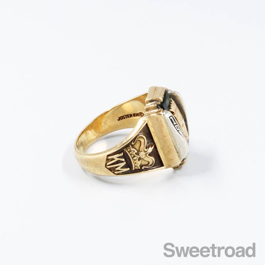 カレッジリング 10KYG 19号 Kent-Meridian High School 1974年製 w