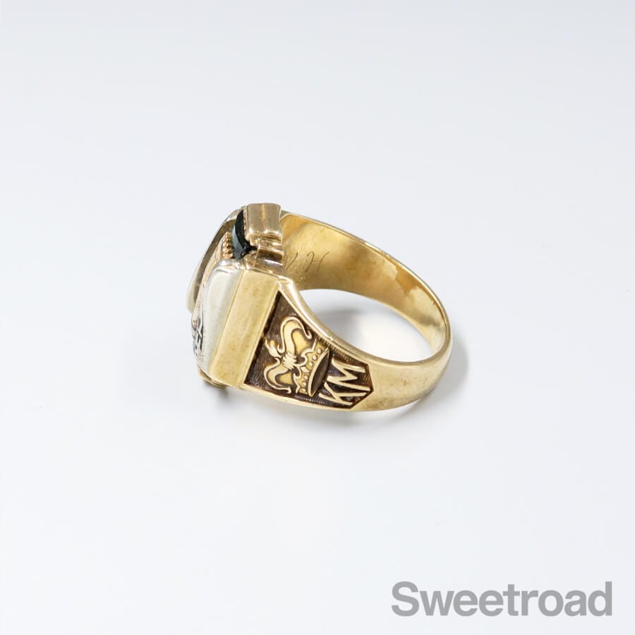 カレッジリング 10KYG 19号 Kent-Meridian High School 1974年製 w