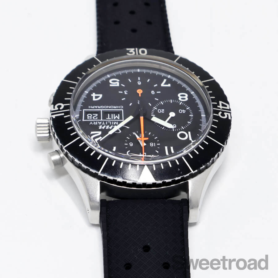SINN ジン 156.B レマニア5100 ミリタリークロノグラフ AT 時計 ジン 156.B ミリタリークロノグラフ 156.B ブラック メンズ 時計