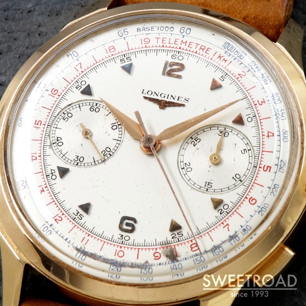 ロンジン クロノグラフ 18KPG Cal.30CH 1940年代 w-24685gnz