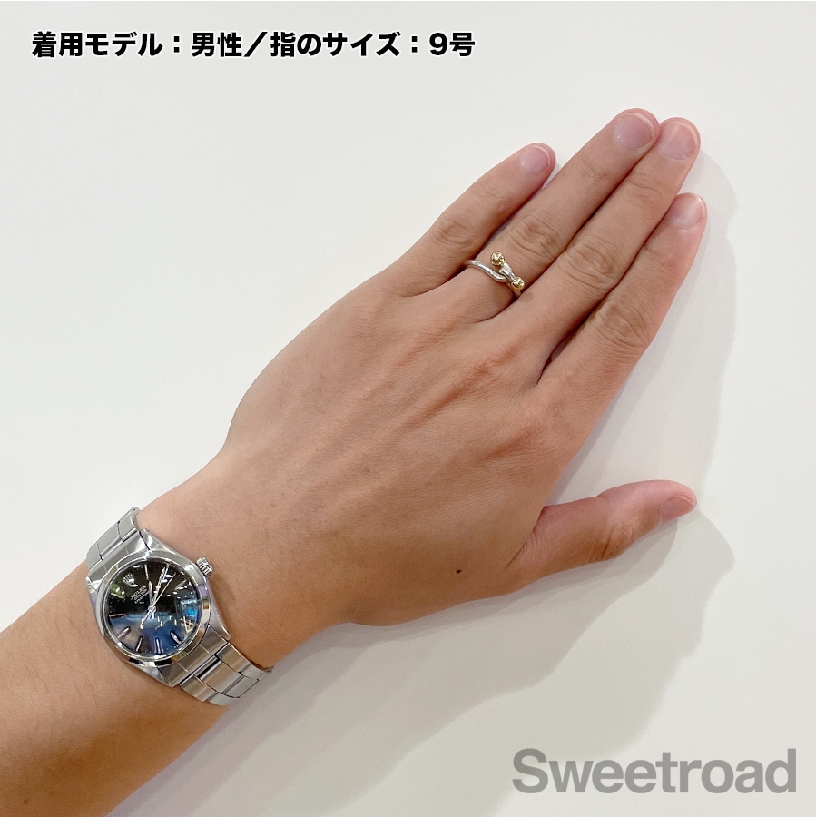 ティファニー フックアンドアイ ダブルアイリング 9号