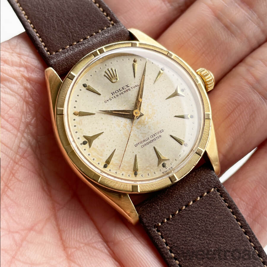 ロレックス オイスターパーペチュアル 18KYG エッフェル Ref.6569 1955