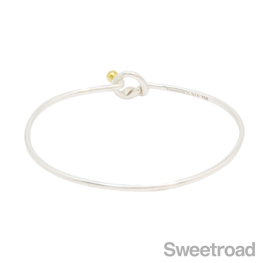 Tiffany&Co.ティファニーフック&アイ ラブノットバングル925/750 Tiffany & Co. フック&アイ750/925 ラブノットバングル