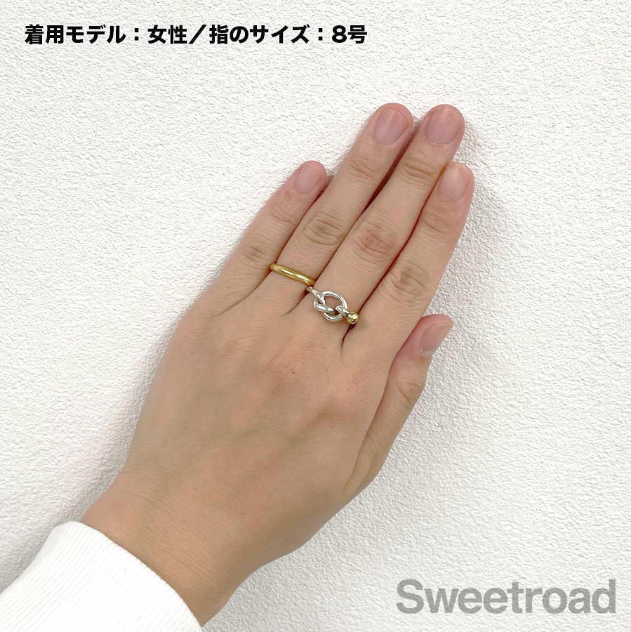 Tiffany&co フックアンドアイ ラブノット リング コンビ 13号 ①【TIFFANY&Co 】ティファニー フック&アイ ラブノット コンビ