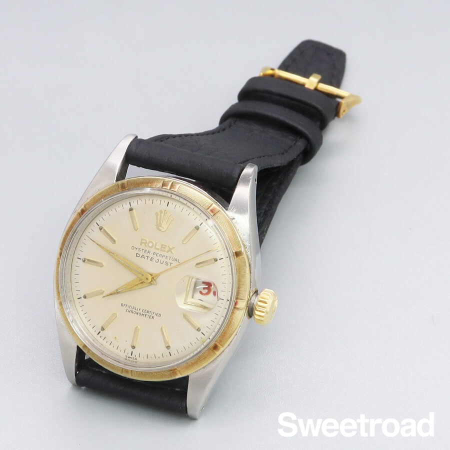 ロレックス 初期型デイトジャスト Ref.6305 ビッグバブル 1953年製 w