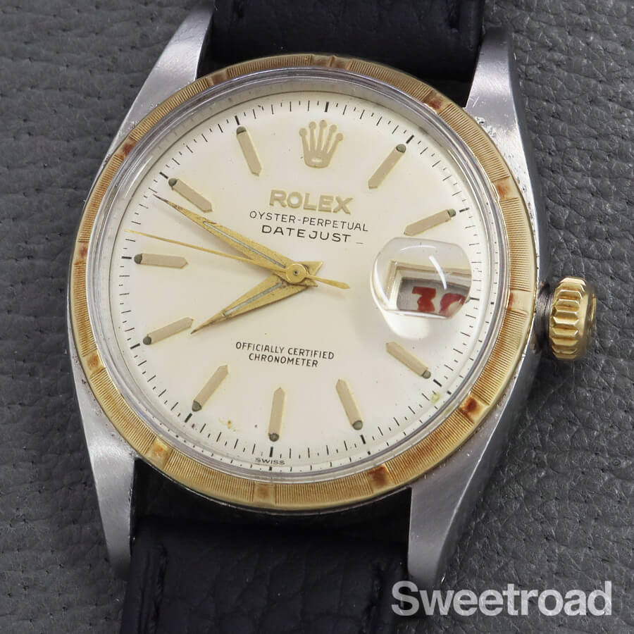 ロレックス 初期型デイトジャスト Ref.6305 ビッグバブル 1953年製 w