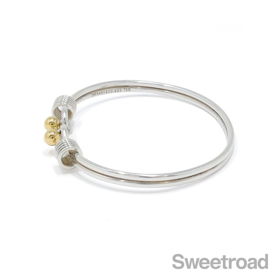 ティファニー 925/18k ダブル フック＆アイ バングル l_123 ティファニー ダブルフックアンドアイバングル | スイートロード