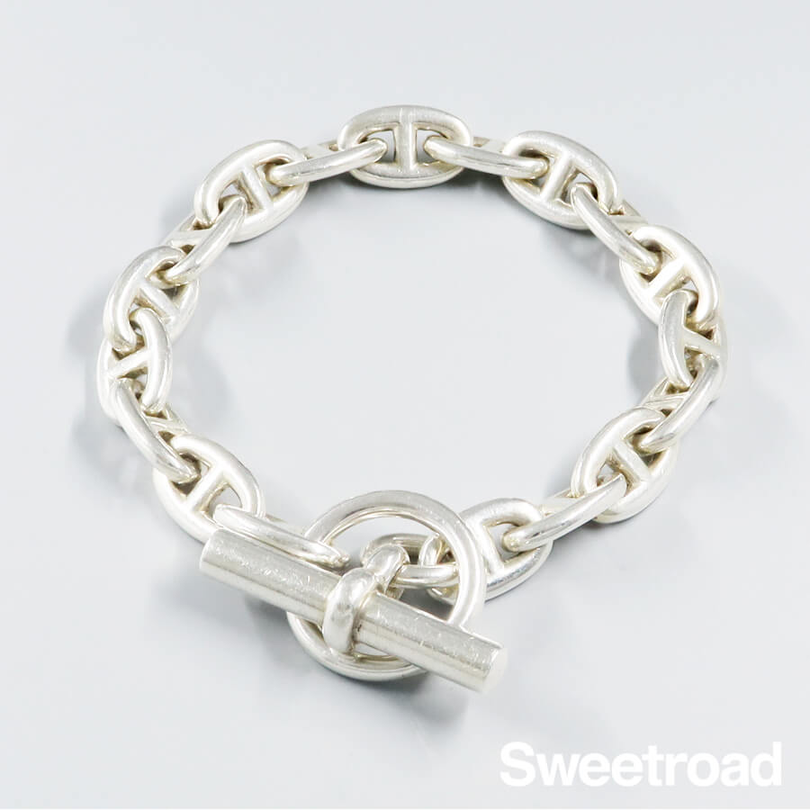 エルメス シェーヌダンクル チェーンブレスレット PMサイズ 1990年代 w