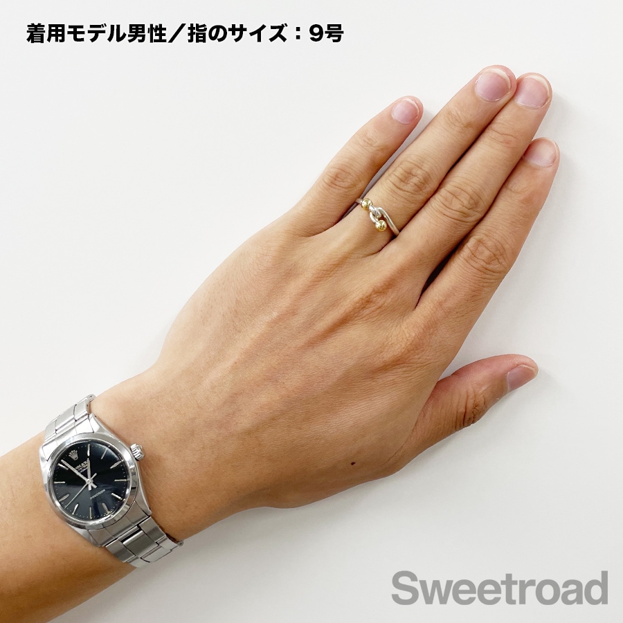 ヴィンテージ　ティファニー 　ダブルライン リング 9号 ヴィンテージ ティファニー ダブルライン リング 9号