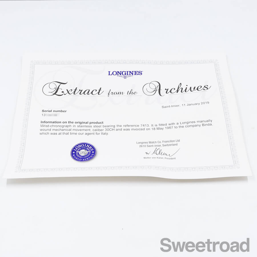 ロンジン Ref.7413-10 Cal.30CH 1966年製 | スイートロード-Sweetroad