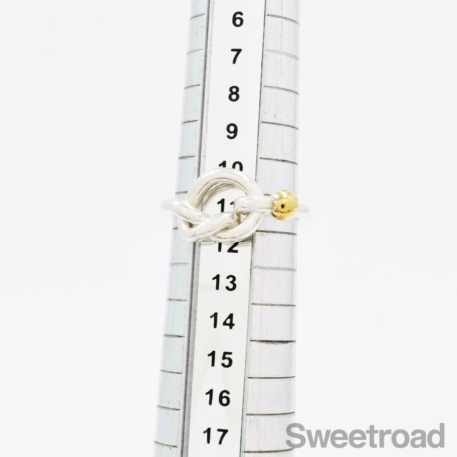 Tiffany & Co. シルバー925 フック＆アイ リング　ラブノット ③【TIFFANY&Co 】ティファニー フック&アイ ラブノット コンビ