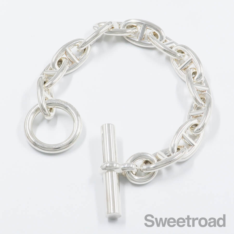 エルメス シェーヌダンクル チェーンブレスレット GMサイズ 2000年代 w