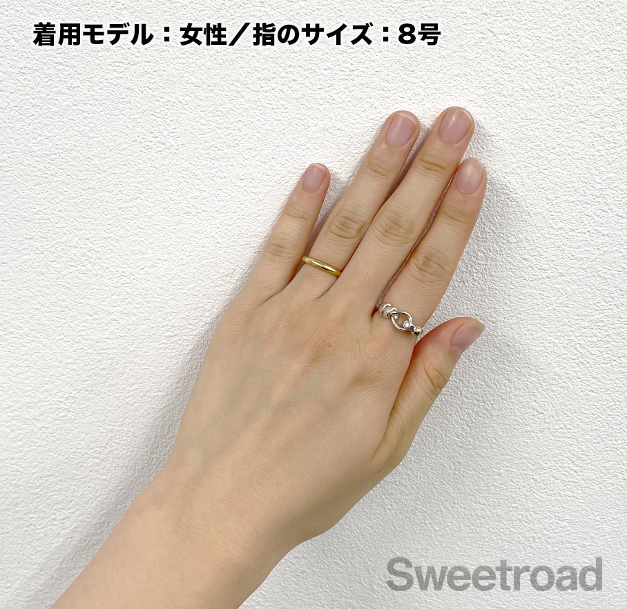 ティファニー フックアンドアイ フラットワイヤーリング 9号