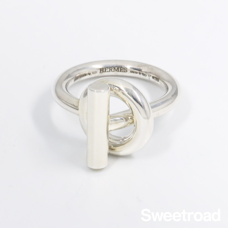 エルメス エシャペリング 57サイズ 17号 925シルバー w-30427gnz