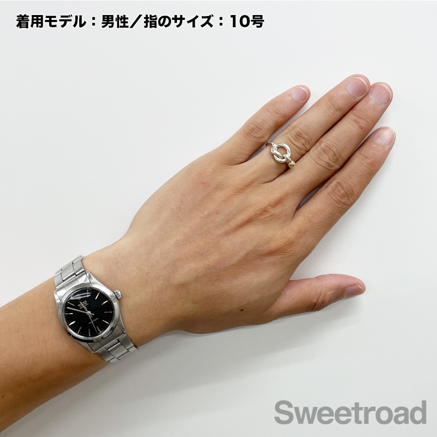 Tiffany & Co. ラブノット　フック&アイ　コンビリング　10号 ティファニー フックアンドアイ ラブノットリング 10号